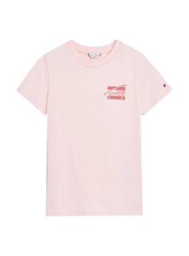 T-Shirt Tommy Hilfiger Natural Dye Rosa für Mädchen