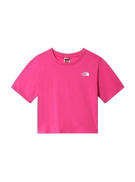 T-Shirt The North Face Simple Dome Crop Rosa Mädchen