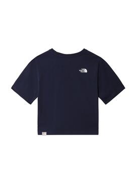 T-Shirt The North Face Simple Dome Marineblau Mädchen