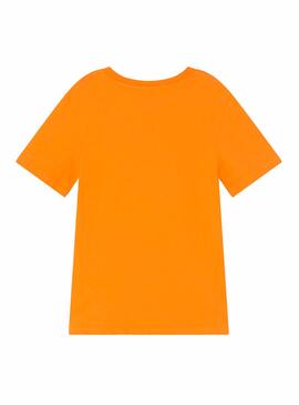 T-Shirt Calvin Klein Monogram Logo Orange Kinder
