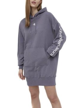 Sweatshirt Calvin Klein Two One Monogram Grau Damen