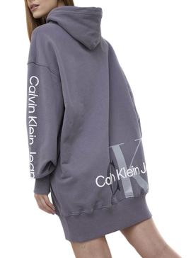 Sweatshirt Calvin Klein Two One Monogram Grau Damen