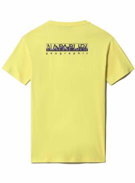 T-Shirt Napapijri Gelbes Siegel für Herren