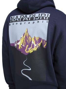 Sweatshirt Napapijri Quintino Marineblau für Herren