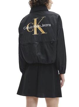 Windbreaker Calvin Klein Crinkle Schwarz für Damen 