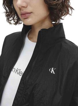 Windbreaker Calvin Klein Crinkle Schwarz für Damen 