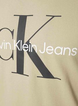 T-Shirt Calvin Klein Seasonal Monogram Beige