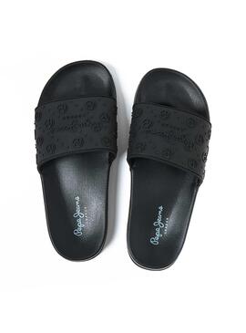 Flip flops Pepe Jeans Slider Sport Schwarzs für Damen