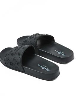 Flip flops Pepe Jeans Slider Sport Schwarzs für Damen