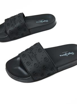 Flip flops Pepe Jeans Slider Sport Schwarzs für Damen