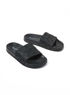 Flip flops Pepe Jeans Slider Sport Schwarzs für Damen