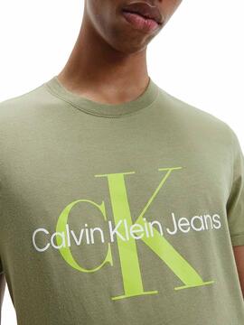T-Shirt Calvin Klein Seasonal Monogram Grün