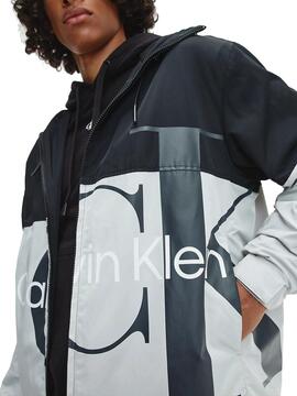 Windjacke Calvin Klein Bold Logo Grau Herren