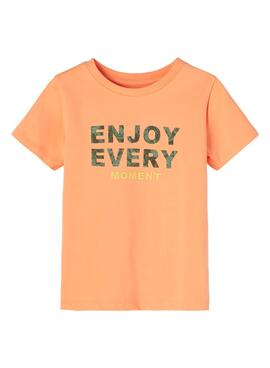 T-Shirt Name It Friss Mensaje Orange für Junge