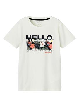T-Shirt Name It Famos Hallo Weiss für Junge