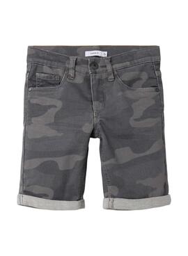 Bermuda Denim Name It Theo Tayson Camo Grau Junge