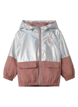 Jacke Name It Manola Einhorn Grau für Mädchen