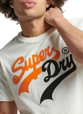 T-Shirt Superdry Vintage Zinsen Weiss Herren