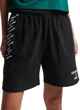 Short Superdry Code Core Sport Schwarz für Damen