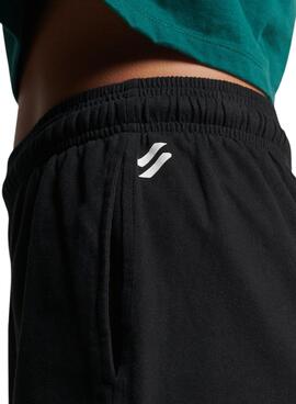 Short Superdry Code Core Sport Schwarz für Damen