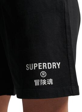 Short Superdry Code Core Sport Schwarz für Damen