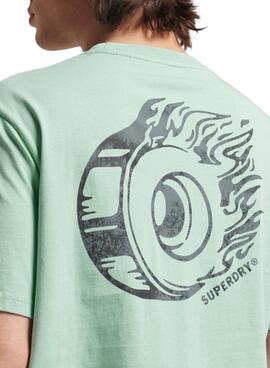 T-Shirt Superdry Vintage Ranchero Grün Herren