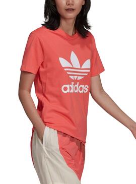 T-Shirt Adidas Trefoil Classics Rosa für Damen