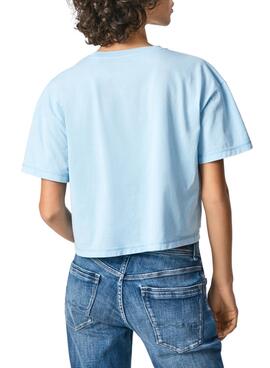 T-Shirt Pepe Jeans Nina Blau für Damen