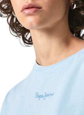 T-Shirt Pepe Jeans Nina Blau für Damen