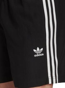 Badehose Adidas 3 Bänder Schwarz für Herren