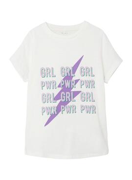 T-Shirt Name It Tikas Rayo Weiss für Mädchen