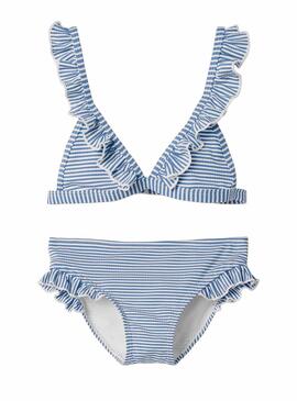Bikini Name It Zannah Streifen Blau für Mädchen