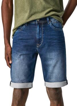 Bermuda Denim Pepe Jeans Buchse Blau Oscuro Herren