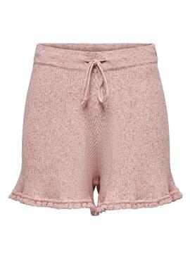 Short Only Lina Ruffle Rosa für Damen