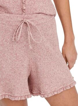 Short Only Lina Ruffle Rosa für Damen