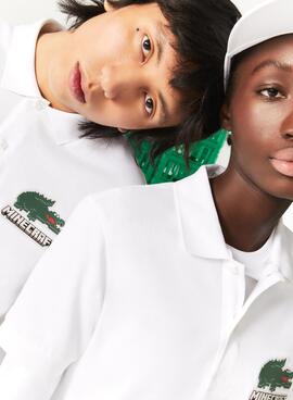 Polo Lacoste x Minecraft Weiss Classic Fit Unisex