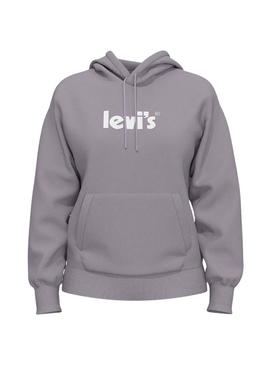 Sweatshirt Levis Graphic Standard Grau für Damen