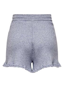 Short Only Lina Ruffle Blau für Damen