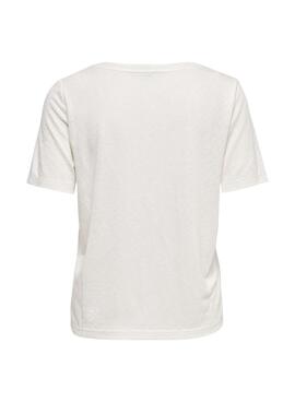 T-Shirt Only Elise Cuello V Beige für Damen