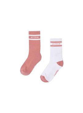 Set 2 Socken Mayoral Active Rosa Weiss Mädchen