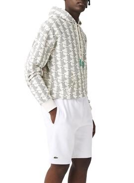 Bermuda Lacoste Sport Tennis Sweatshirt Weiss Herren