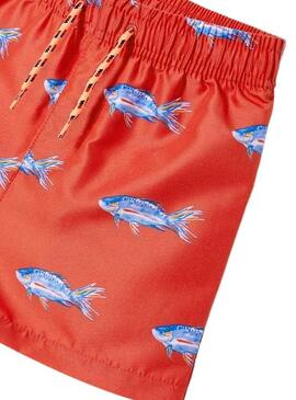 Badehose Mayoral Bermuda Fisch Rot für Junge