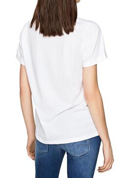 T-Shirt Pepe Jeans Adette Weiß Damen