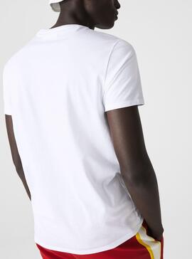 T-Shirt Lacoste Pimabaumwolle Weiss Für Herren