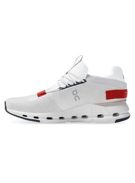 Sneaker On Running Cloudnova Weiß Rot Herren