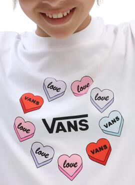 T-Shirt Vans Süßigkeiten Hearts Weiss Für Mädchen