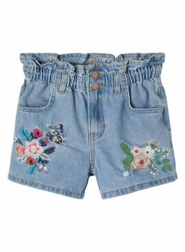 Short Jeans Name It Breit Blau Flores Für Mädchen