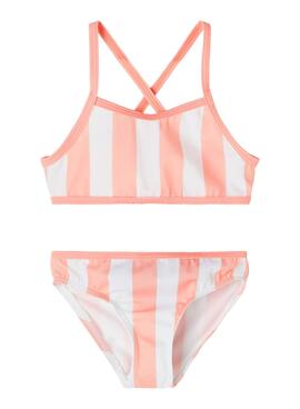 Bikini Name It Felina Streifen Rosa Für Mädchen