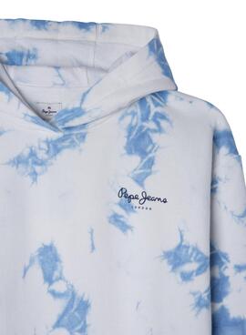 Sweatshirt Pepe Jeans Geneva Tie Dye Blau Für Mädchen