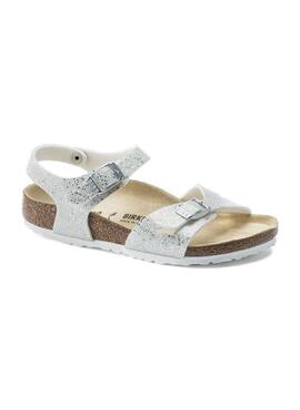 Sandalen Birkenstock Rio BF Weisss Für Mädchen